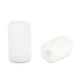 Tube natural stone bead 6x3mm Milky Quartz White Opal